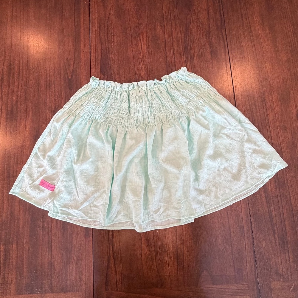 Simply Southern Mint Green Mini Skort, Rouched Waist, Size Large - Picture 1 of 9